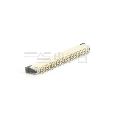 FPC 1.0Pitch-H2.5卧贴上接触抽屉式 30pin 本色 镀全金G/F
